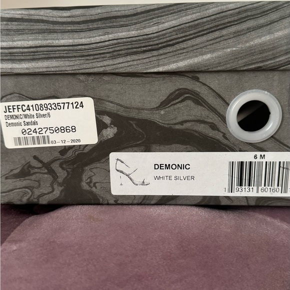 Never Worn Jeffrey Campbell Demonic White Silver Perfect Rhinestone Heel Sandals - Picture 3 of 7